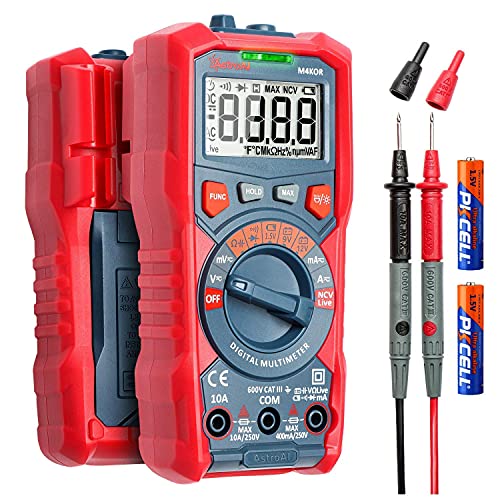 Astroai Digital Multimeter Trms 6000 Counts Volt Meter Auto-Ranging Tester And Trms 4000 Counts Battery Voltage Tester With Non-Contact Voltage Function #TOP1