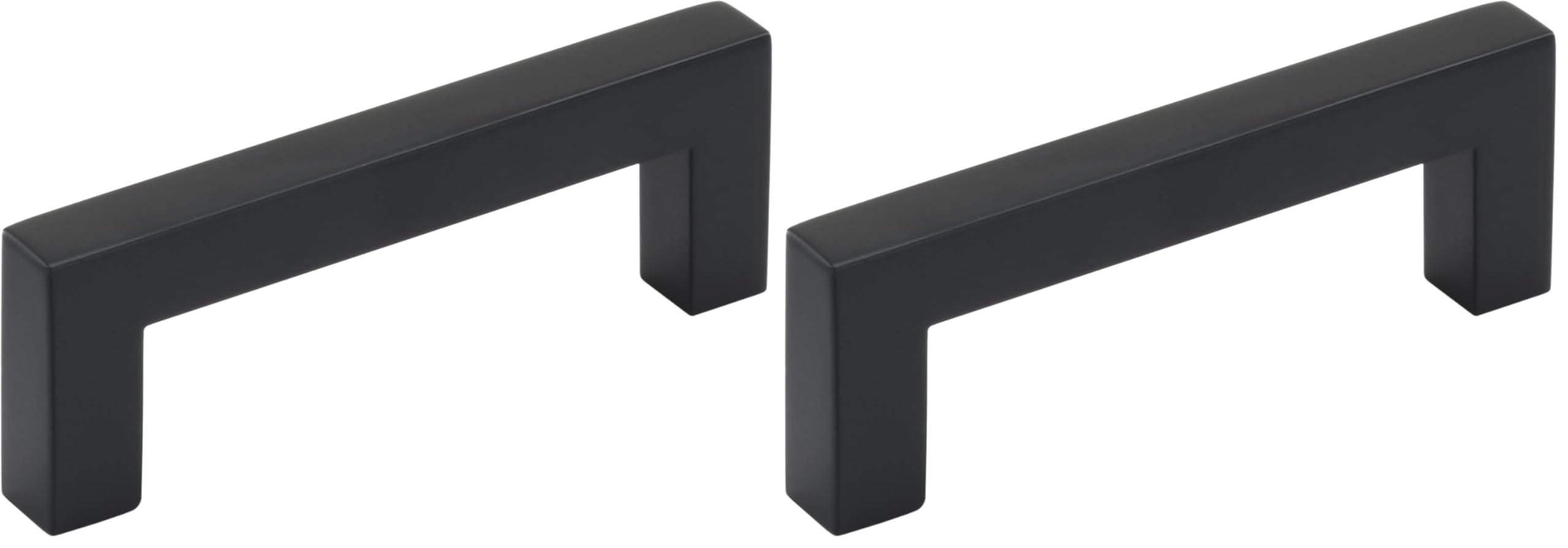 Amerock | Cabinet Pull | Matte Black | 3 inch (76 mm) Center to Center | Monument | 2 Pack | Drawer Pull | Drawer Handle | Cabinet Hardware