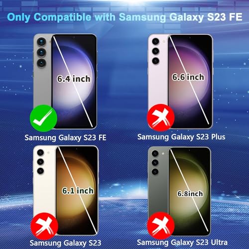 Image of Privacy Screen Protector Compatible with Galaxy S23 FE 5G - 2 Tempered Glass Film + 2 Camera Lens Protectors, High Clarity Bubble Free, Anti-Spy Protection