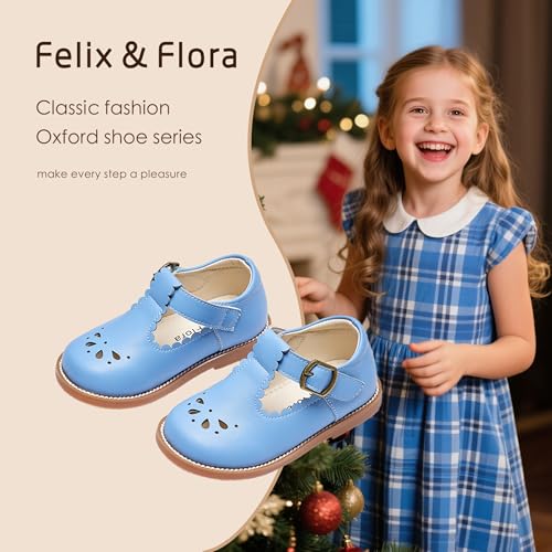 Image of Felix & Flora Toddler Little Girl Mary Jane Dress Shoes - Ballet Flats for Girl Party School Shoes