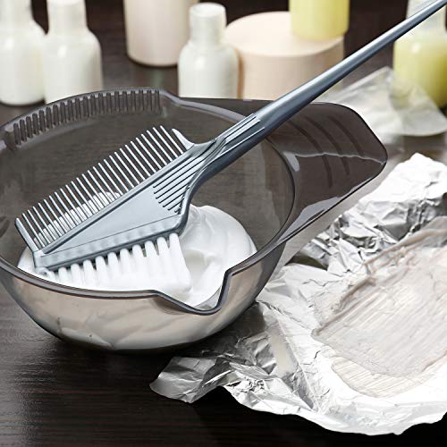 20 Pieces Hair Dye Coloring Kit, Hair Tinting Bowl, Dye Brush, Ear Cover, Gloves for DIY Salon Hair Coloring Bleaching Hair Dryers Hair Dye Tools (16.5 x 5.3 cm, Transparent Bowl Style) - Thumbnail 7
