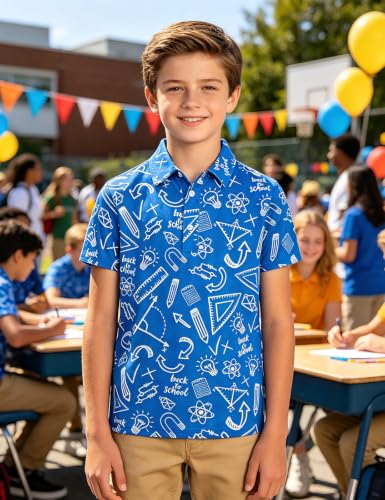 Cuddomper Boys Polo Shirt Back to School Size 11-12 Short Sleeve Golf Tops - image 4