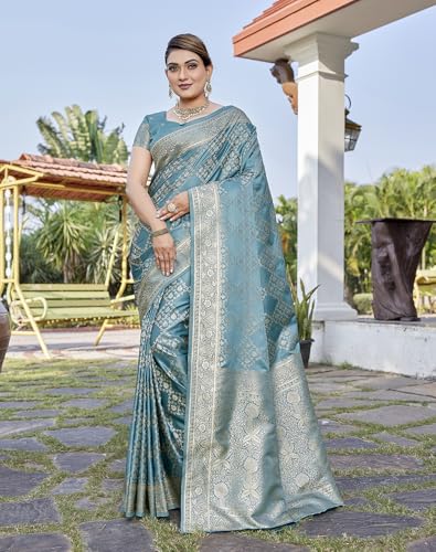 Image of Yashika Women's Pure Kanjivaram Silk Saree Soft Banarasi Style Wedding With Blouse Piece | Saree For Women | New Sari