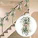 Kuuleyn 60cm Artificial Olive Branch Staircase Decoration,Spring Summer Door Hanging Decoration,Artificial Olive Stair Hanging Handcrafted Vivid Details Fake Decor for All Seasons