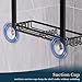 Consumest Over The Door Shower Caddy - 4 Tier Adjustable Hanging Shower Organizer Shelf with 2 Soap Holders & 22 Hooks, Rustproof Easy Installation Hanging Storage Rack for Bathroom, Black