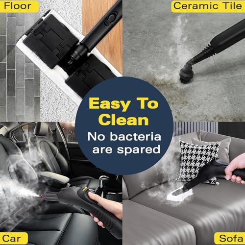Waitbird Multi-Purpose Steam Cleaner for All Accessories 21 Pieces, Manual Steam Cleaner and Shoulder Strap, for Cleaning Upholstered Furniture, Sofa, Tile, Floor, Window, Car,