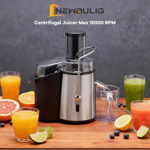 Image of NEWBULIG Centrifugal Juicer, 3 inch Feed Chute, Silver