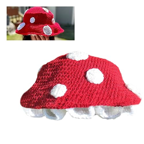 Bonnet champignon au crochet pour ado : style décontracté et chaud - 2
