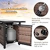 Sophia & William 56 Inch Gas Fire Pit Table Outdoor Rattan Propane Fire Table & Fireplace with Fire Glass, Lid, 50,000 BTU Firepits for Outside Patio #1
