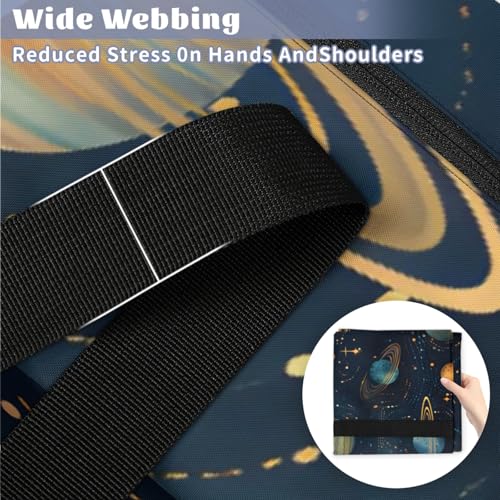 Glitter Galaxy Extra Large Moving Bags Heavy Duty Storage Bags Cartoon Galaxy Cloth Wrap Around Handles Double Zipper Reusable Convenient Foldable Storage Tote for Travel Camping Space Save4