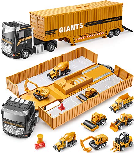 Fenteer Baufahrzeug Spielzeug - Trägheits-LKW Für Kinder 3-5 Jahre Mit Realistischen Funktionen