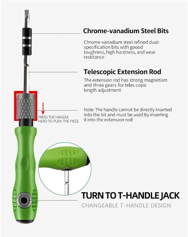 1 set 32-in-1 Precision Screwdriver Set With Metal Bits and Compact Case for Mobile Phone and Laptop, AX1