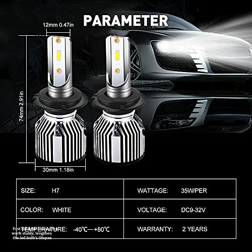 DZG H7 LED 35W Fari Bbianco 6500K Aggiornato