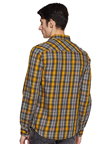 Image of Spykar Men's Checked Slim Fit Shirt