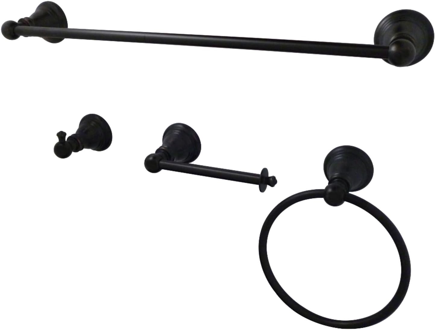 Kingston Brass BAHK192478ORB American Classic Towel Bar/Towel Ring/Toilet Paper Holder/Robe Hook, 18", Oil Rubbed Bronze