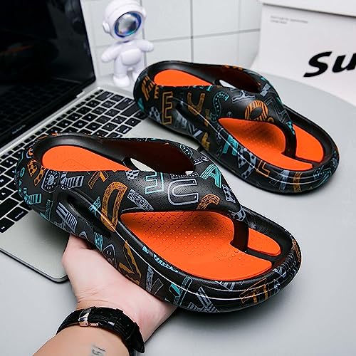 Men's summer flip-flops cool mop EVA lightweight high elastic comfortable soft breathable anti-skid wear-resistant thick bottom side hole fashionable casual3