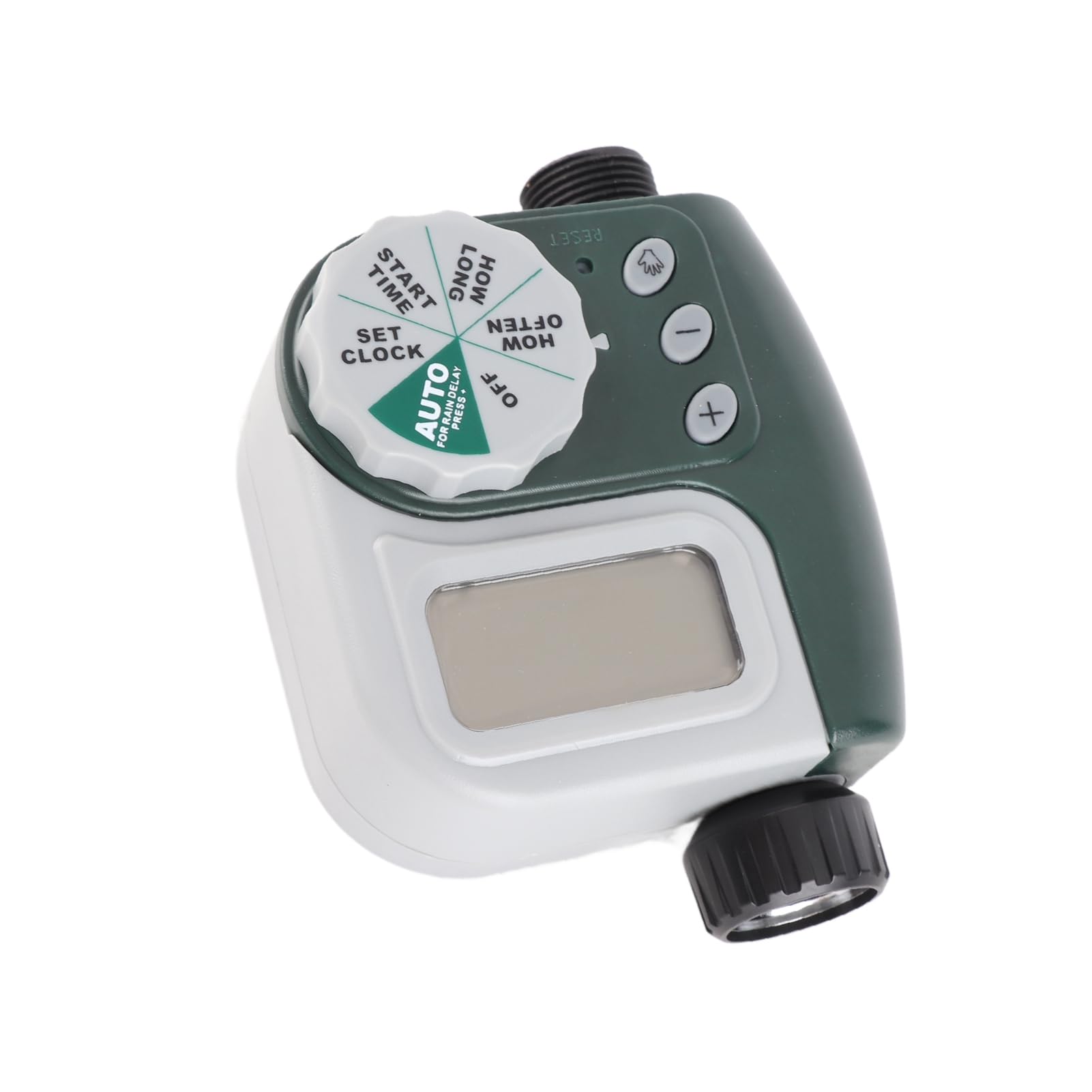 Jiawu Programmatore Digitale Automatico per Irrigazione da Giardino, di Controllo dell'Irrigazione con Connettore G3/4, Quadrante Facile da Impostare, Ritardo Pioggia e Irrigazione Manuale,
