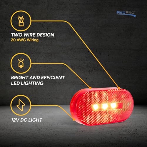 Luz marcador LED 4x2" Long Haul 2 Pack Clear/Red miniatura 3