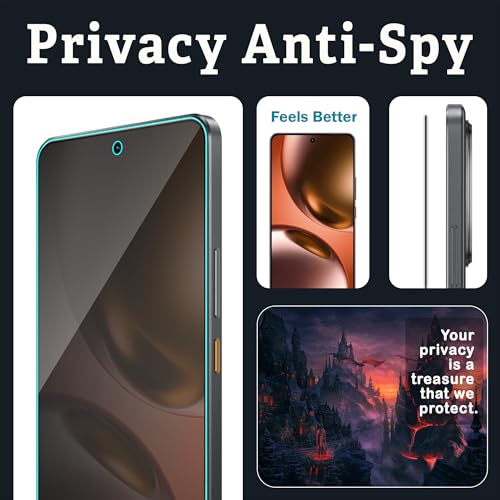 Image of ArmourPro Privacy Tempered Glass Screen Protector Compatible for Realme GT 7T (6.8 Inch) with Edge-To-Edge Protector Coverage and Easy Installation kit (Pack of 2)