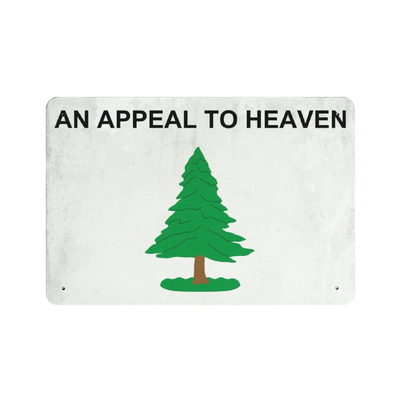 DAIERCY Funny Vintage Sign An Appeal To Heaven US Historical Flag Metal Tin Signs for Kitchen Garden Garage Bathroom Wall Decor 140X200 mm