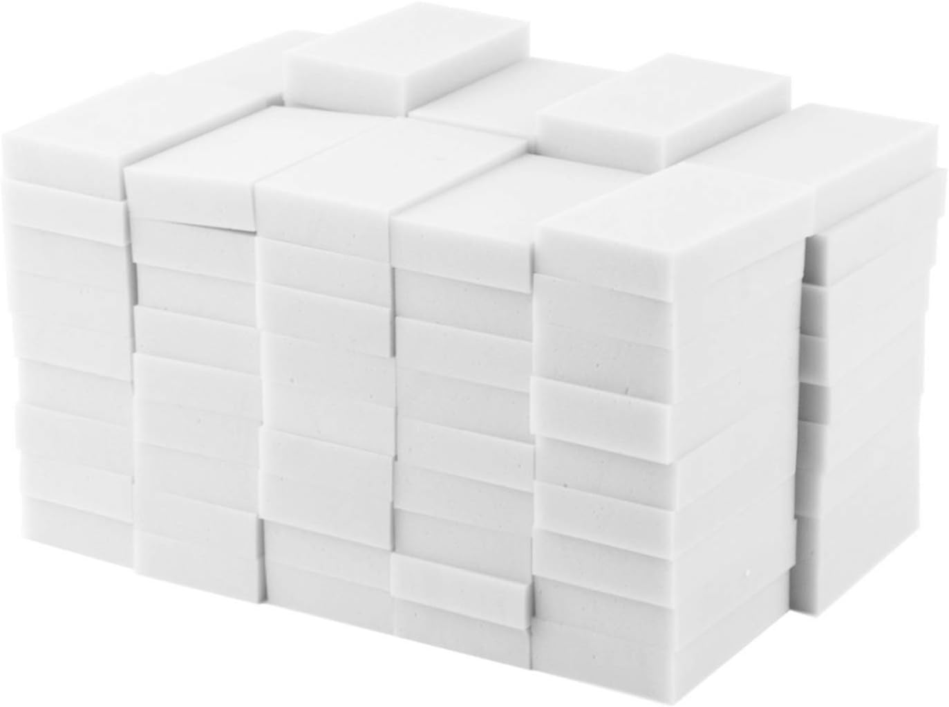 Extra Large Eraser Sponge, Extra Thick, Long Lasting, Multi-Purpose Scrubber Foam Cleaning Pads, Magic Eraser for Bathtub, Floor, Baseboard, Bathroom, Wall Cleaning (50 Pack, White)