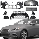 OMGREAT Front Bumper Cover Conversion Kits Replacement Compatible with 2013 2014 2015 2016 Lexus IS250 IS350 Convert to 2021+, Sport Look Style