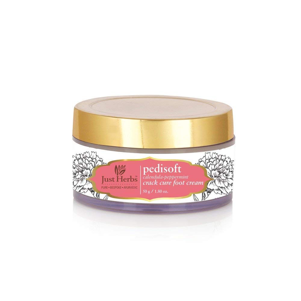 Organic Pedisoft Crack Cure Moisturising Foot Cream with Calendula, Peppermint & Nutmeg - Paraben Free, 50 g