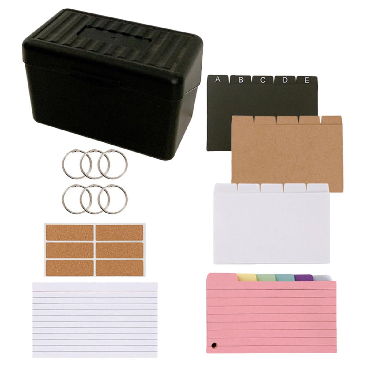 Tarjetas de índice rayadas DOITOOL con archivador hermético antipolvo
