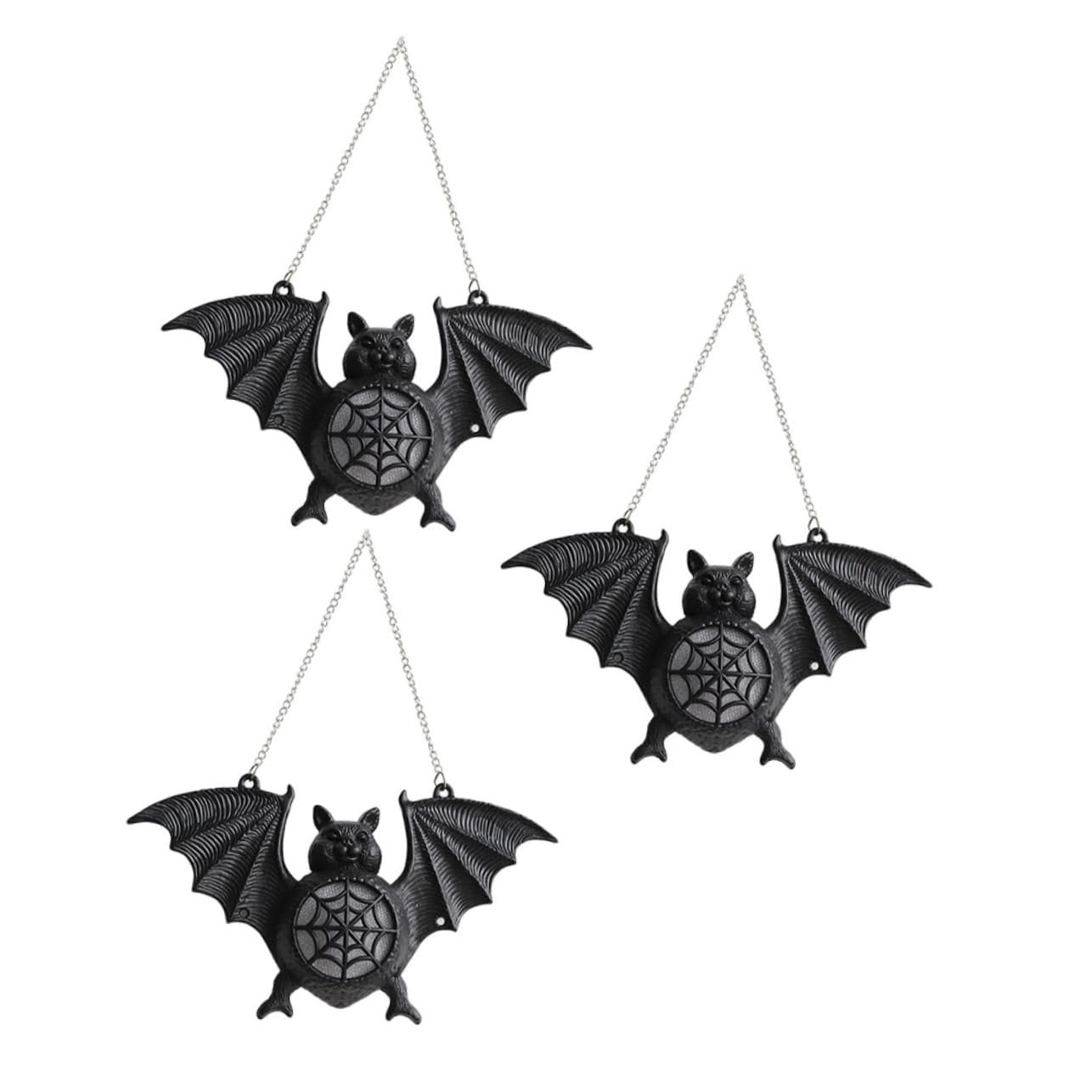 Garneck 3pcs Bat Shaped LED Pendants Halloween Decorative Lighting Creepy Ambience for Indoor Home Bedroom Party Bar and Store Decor