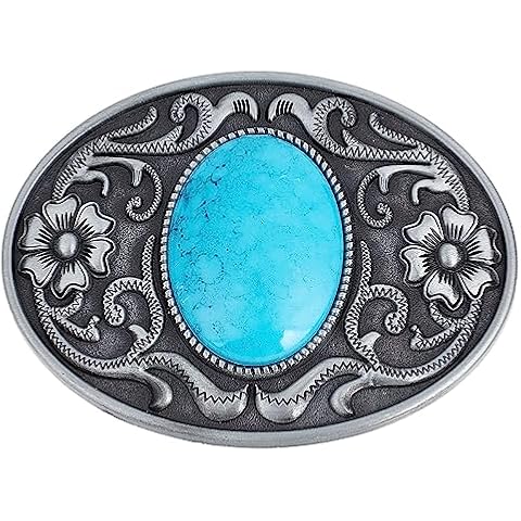 GORGECRAFT Vintage Turquoise Belt Buckle Cover