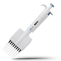 Vista 8 de ONiLAB Micropipeta de laboratorio, pipetas multicanal de 8 canales de volumen ajustable, 50-300μl