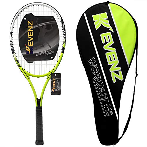 KEVENZ Tennis Racket for Adults,Carbon Fiber Tennis Racquet with Carring Bag,Light Weight and Shock Resistant,Green