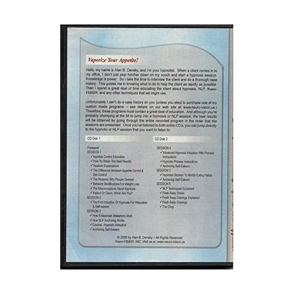 Lose Weight Video Hypnosis & NLP (1 DVD & 2 CDs) with Guided Meditation for Weight Loss - Unique Neuro-Vision Lose Weight in A Flash!