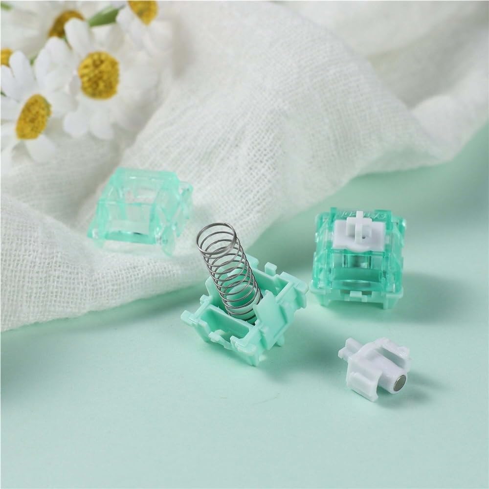Gateron Magnetic Jade Pro Switch, Pre-lubed Linear Switch for Wooting/Rakka/Melgeek/APEX PRO Magnetic Keyboard(90PCS)