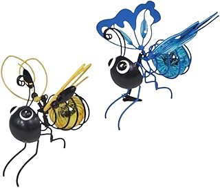 Genérico Lámpara Solar Colgante De Simulación De Insectos,Diseñada Para Decoración De Jardín,Luces Solares De Abejas Para Exteriores,Luz Led De Simulación De Abejas (B)