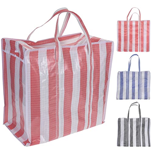 Sac de plage à rayures Shaik 55x55x30cm grand fourretout en toile de coton
