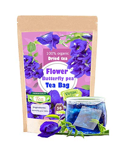 Premium Dried 30 Tea bags Butterfly pea tea flower dried Origin in Thail