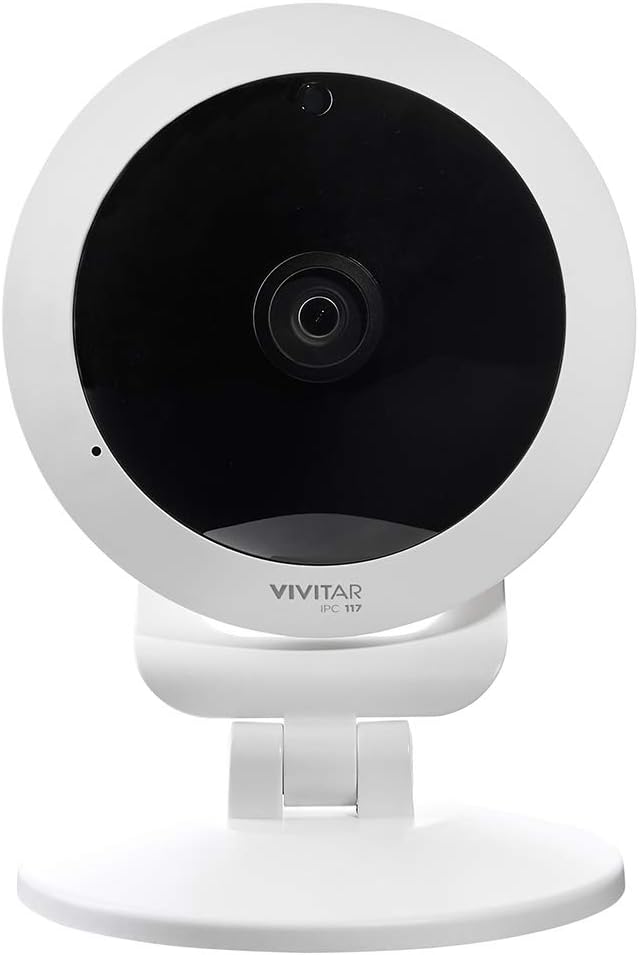 IPC-117 1080p Full HD Wi-Fi Smart IP Camera with 360 Degree View Angle Lens, White