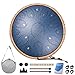 Steel Tongue Drum, 14 Inch 15 Note Tongue Drums, Handpan Drums for Adultes, Steel Drum Instrument with Music Book, Steel Handpan Drum Mallets and Carry Bag, C Major,Navy Blue