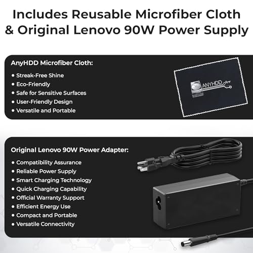 Image of 40AS0090US Lenovo Thinkpad Docking Station Gen 2-1 Year Warranty, Lenovo Docking Station for Laptop with 90W Adapter, HDMI, USB-C, DisplayPort Cables & Cloth - Universal Thunderbolt 3 Dock