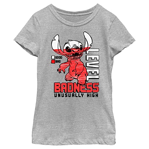 Image of Disney Little, Big Lilo & Stitch Badness Level Girls Short Sleeve Tee Shirt