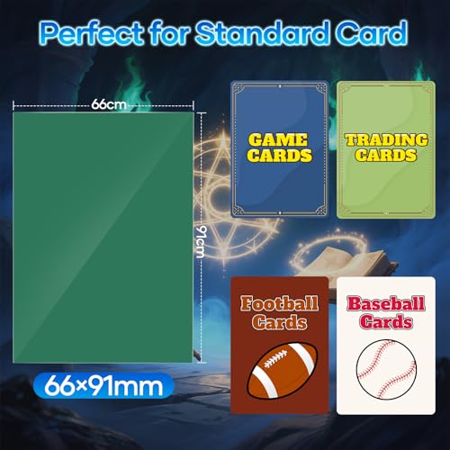 Image of 500 Count Card Sleeves, Matte Magic Card Sleeves, Smooth Shuffle & Tear Resistant, Fit for MTG, TCG, CCG (Dark Green)