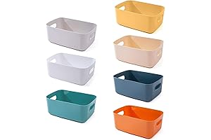 OWill 7 PCS Art Supplies Storage Bins and Baskets