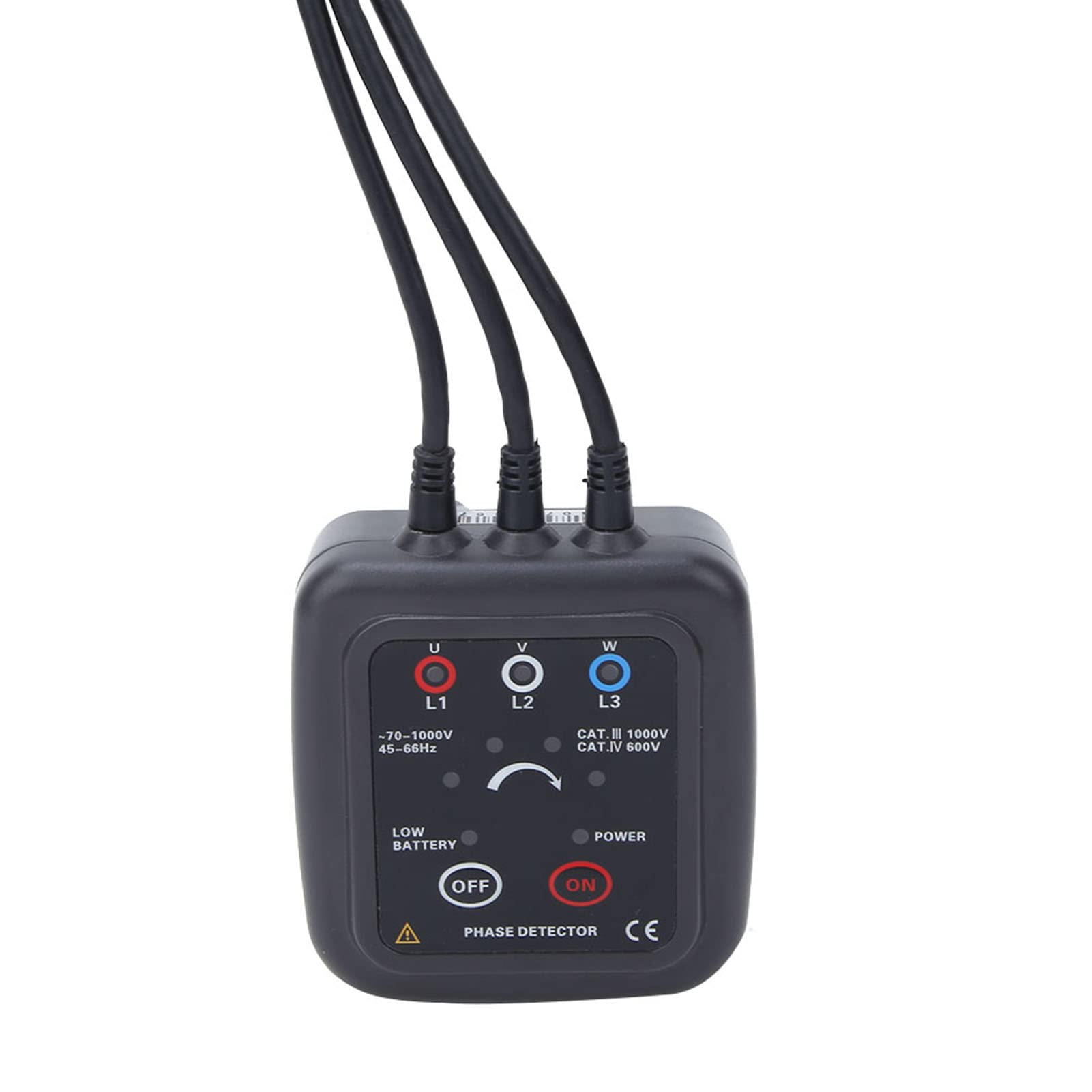 Rilevatore di Sequenza di Fase, Tester di Sequenza di Fase Trifase Senza Contatto ETCR1000D 70-1000V Digitale Senza Contatto, Tester di Sequenza di Fase Ca E Rotazione del Motore, Misuratore di Rileva