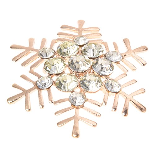 SODIAL(R) Spilla Nuova di Fiocco di Neve con