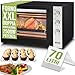 Bakaji Forno Fornetto Elettrico Ventilato Capacità 70 litri Potenza 2500W Temperatura Regolabile fino 250° 2 Ventilazioni Elenti Riscaldanti Acciaio Luce Interna Funzione Timer (70 Litri) immagine