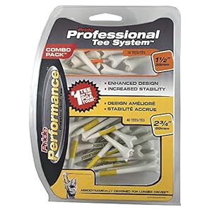 Pride PTS Plastic Golf Tees – Combo 50 Pack – 40 2-3/4” and 10 1-1/2” – #1 Brand on Tour – The Perfect Tee for Any Hole