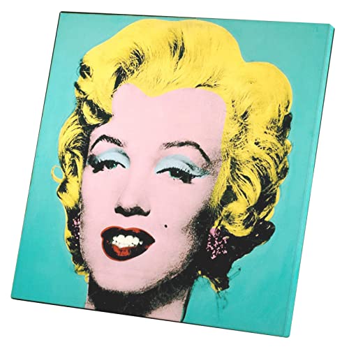 Cuadro de pared impreso sobre lienzo Andy Warhol Retrato Marilyn Monroe Pin Up Azul Pop Art 60's (30 cm x 30 cm)