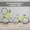 SPORTNOW Support de vélo réglable en hauteur, support de sol autoportant pliable pour vélo de 20 à 29 pouces, gain de place pour garage, usage intérieur et extérieur, noir #2