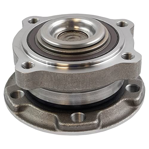 Image of TRQ 2 Piece Front Passenger Side Wheel Bearing & Hub Assembly Set with ABS Sensor Compatible with 2014-2016 BMW X5 2015-2016 X6